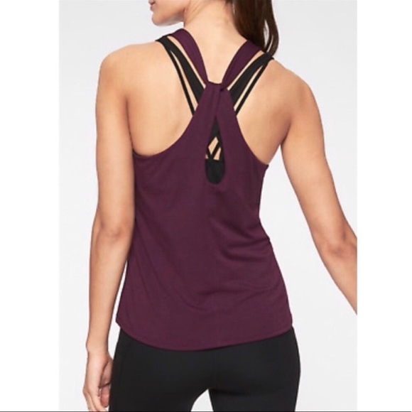 Athleta Tops - Athleta Essence Cross Back Tank, Wine
